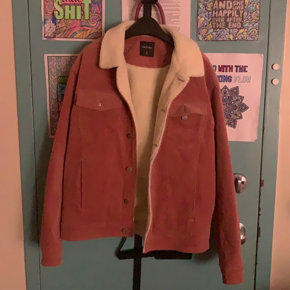 Pink Sherpa coat